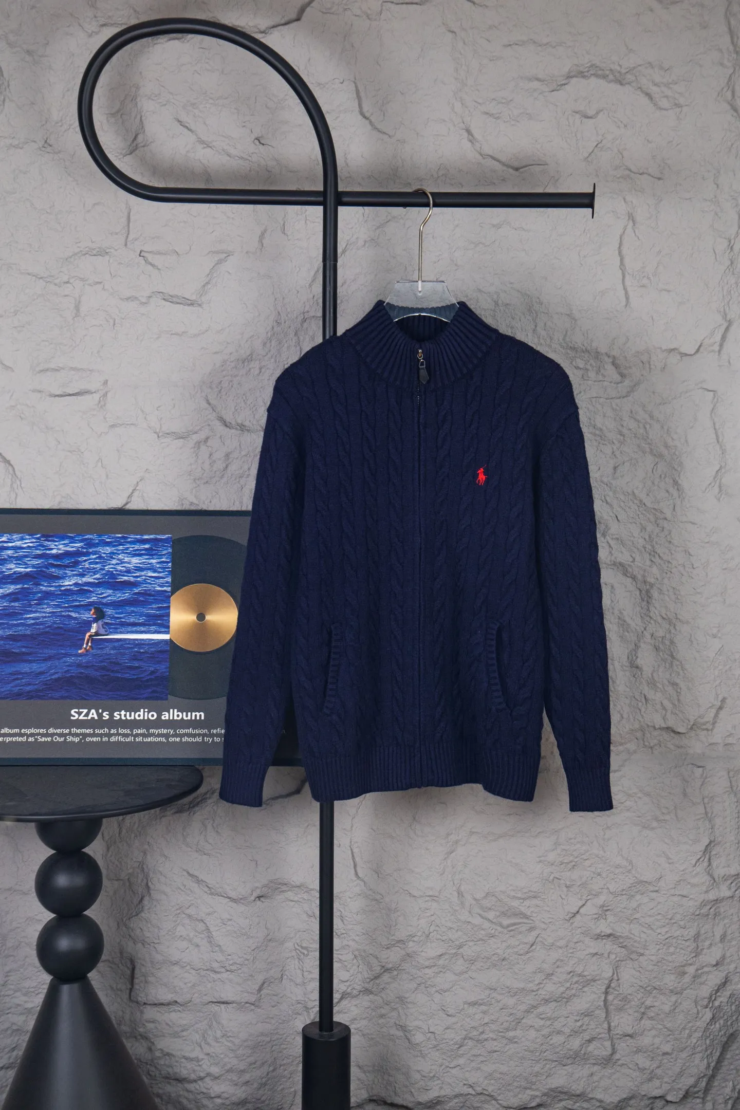 P260 2025SS Ralph Lauren classic war horse small label full-zip open top, the same style for men and women, this year's most popular half-zip series, made of 100% cotton material Color: Navy Blue White Gray Khaki Size: S M L XL